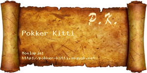 Pokker Kitti névjegykártya