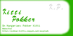 kitti pokker business card